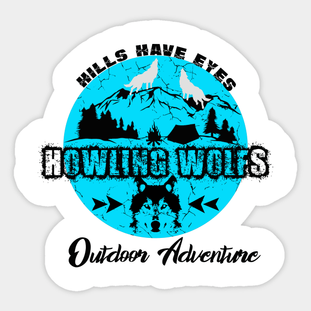 Howling wolfs outdoor adventure Sticker by The Bombay Brands Pvt Ltd